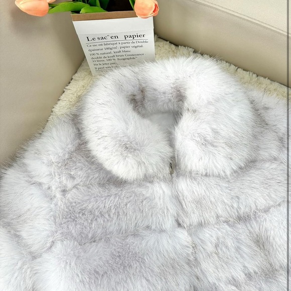 Women Fluffy Faux Fur Coat Cropped Puffer Jacket Winter Warm Fuzzy Teddy Jacket - Picture 3 of 8